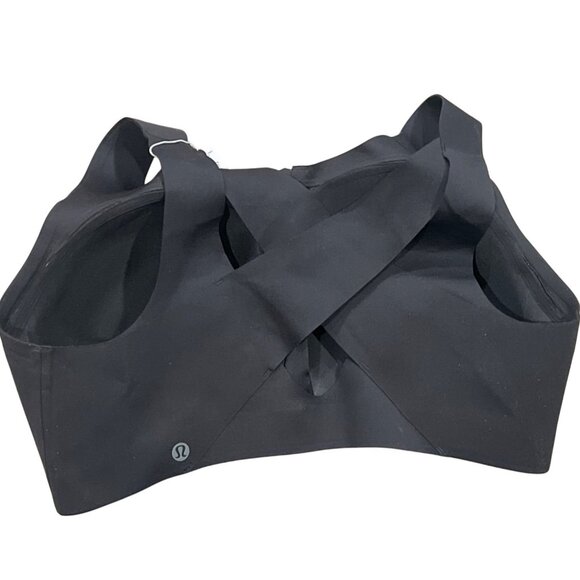 𝓛𝓾𝓵𝓾𝓵𝓮𝓶𝓸𝓷 Enlite Bra Zip Front 38DD Black Womens Sports Bra Ultralux Co - Picture 2 of 6